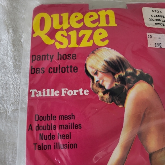 Vintage Queen Size Pantyhose. Size XL. Brown/Spice - Picture 3 of 5